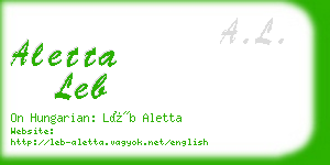 aletta leb business card